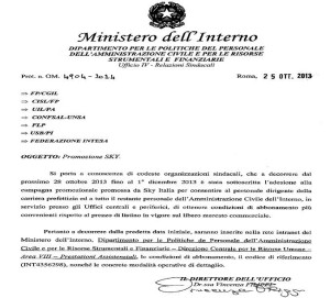 MIN.INTERNO - Promozione Sky