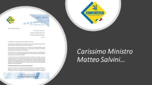 Il Segretario Generale scrive al Ministro Salvini…